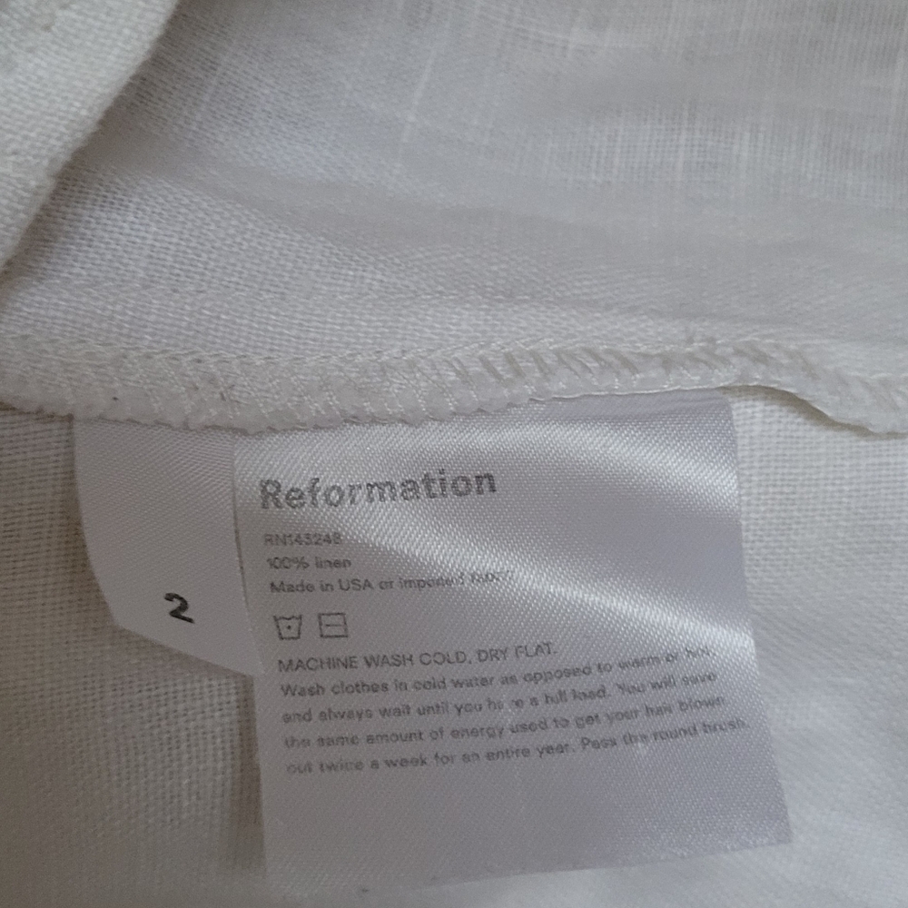 REFORMATION CAPULET LINEN TOP - Picture 6 of 8